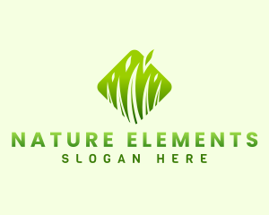 Grass Leaf Nature logo design