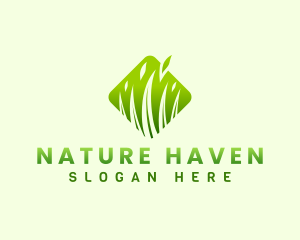 Grass Leaf Nature logo design