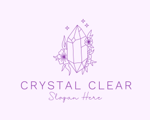 Floral Precious Stone logo design