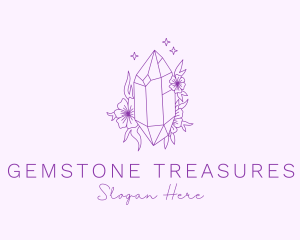 Floral Precious Stone logo design