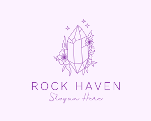 Floral Precious Stone logo design