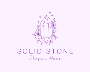 Floral Precious Stone logo design