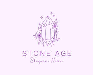 Floral Precious Stone logo design