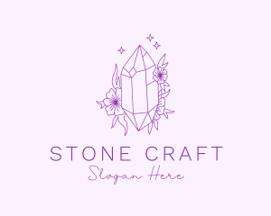 Floral Precious Stone logo design