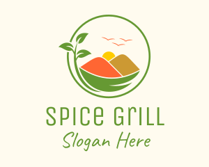 Mountain Spice Powder logo design