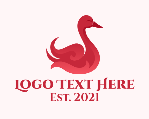 Gradient Pink Goose logo