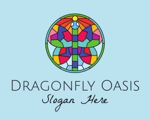 Dragonfly Insect Multicolor Artistic logo