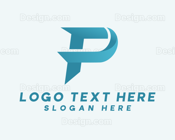 Modern Advertising Business Letter P Logo