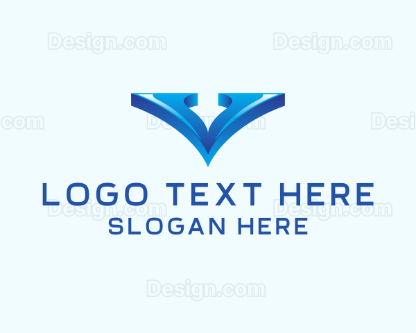 Business Technology Letter V Logo