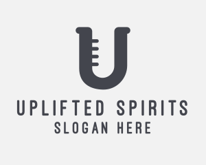 Letter U Flask logo design