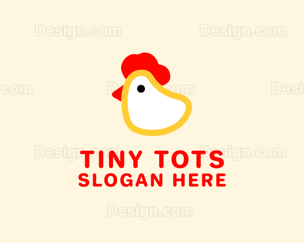 Cute Chicken Head Logo