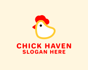 Cute Chicken Head logo