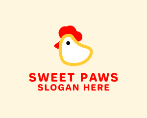 Cute Chicken Head logo design