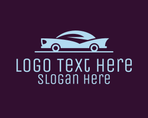 Sleek - Stylish Blue Car logo design