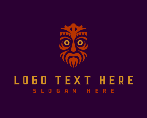 Polynesian Tribe Mask logo