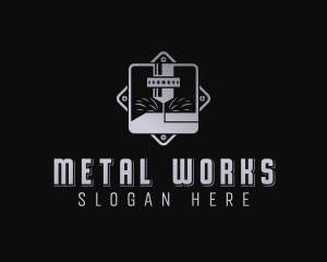 Mechanical Laser Engraving logo design