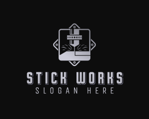 Mechanical Laser Engraving logo design