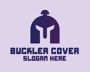 Purple Gladiator Helmet  logo design