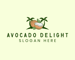 Tropical Coconut Juice logo design