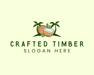 Tropical Coconut Juice logo design