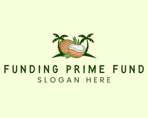 Tropical Coconut Juice logo design