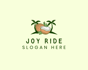 Tropical Coconut Juice logo design