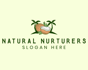 Tropical Coconut Juice logo design