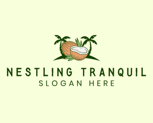 Tropical Coconut Juice logo design