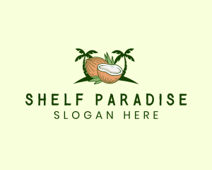 Tropical Coconut Juice logo design