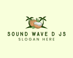 Tropical Coconut Juice logo design