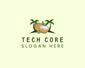 Tropical Coconut Juice logo design