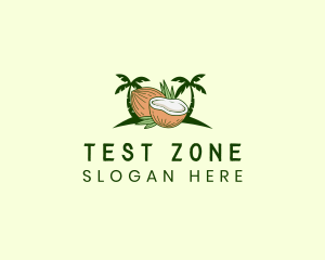 Tropical Coconut Juice logo design