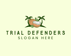 Tropical Coconut Juice logo design