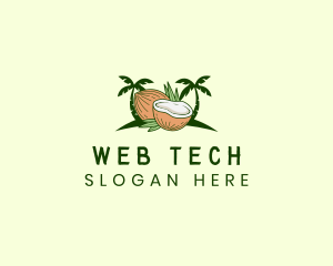 Tropical Coconut Juice logo design