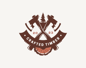 Axe Woodwork Timber logo design