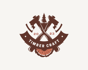 Axe Woodwork Timber logo design