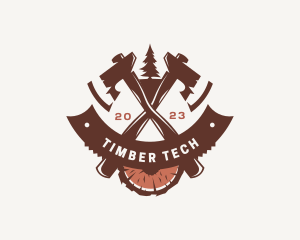 Axe Woodwork Timber logo design