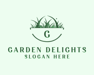 Gardening Grass Lawn logo design