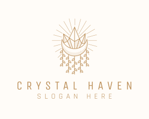 Hipster Crystal Dreamcatcher logo design