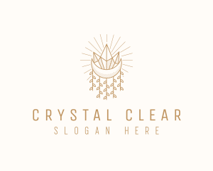 Moon Crystal Dreamcatcher logo design