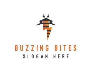 Electric Thunder Bolt Bee logo
