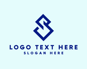 Modern Geometric Letter S logo