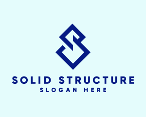 Modern Geometric Letter S logo design