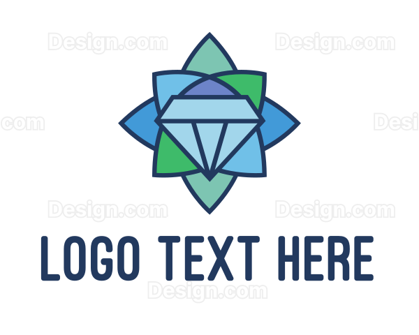 Mosaic Floral Diamond Logo