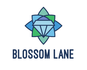 Mosaic Floral Diamond logo