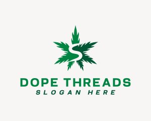 Marijuana Leaf Letter S logo