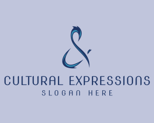 Stylish Ampersand Symbol logo