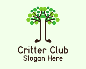 Eco Golf Tree logo design