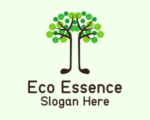 Eco Golf Tree logo design