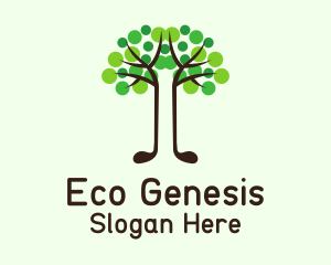 Eco Golf Tree logo design